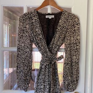 Emerson Fry India Collection Printed Wrap Dress, Size S